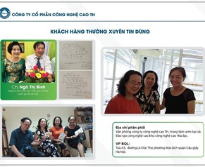 Một số hình ảnh về Công Ty Cổ Phần Sản Xuất Công Nghệ Cao TH và sản phẩm của Công ty